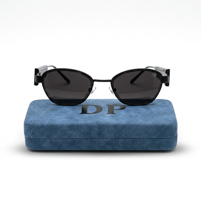 Urban Geo - Dark Jet Black Angular — Unisex Sunglasses