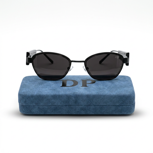 Urban Geo - Dark Jet Black Angular — Unisex Sunglasses