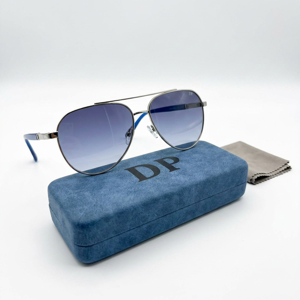 DP Classic Aviator Sunglasses | Black Lens