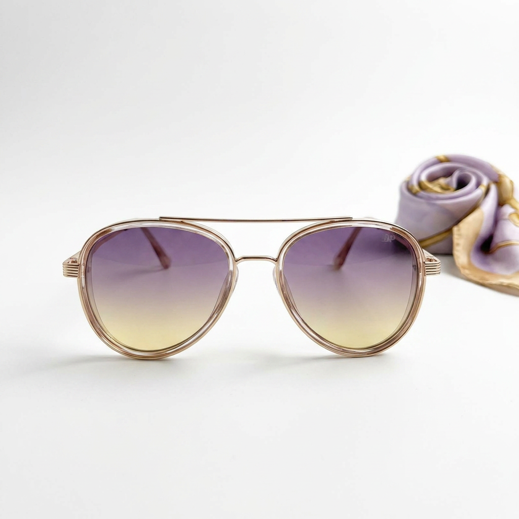 Double-Bridge Round Aviator