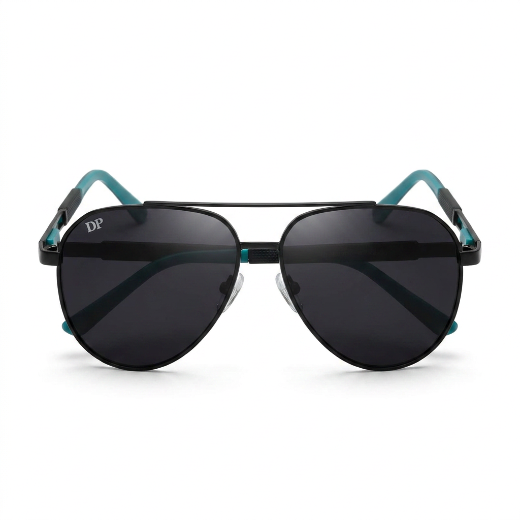 DP Classic Aviator Sunglasses | Black Lens