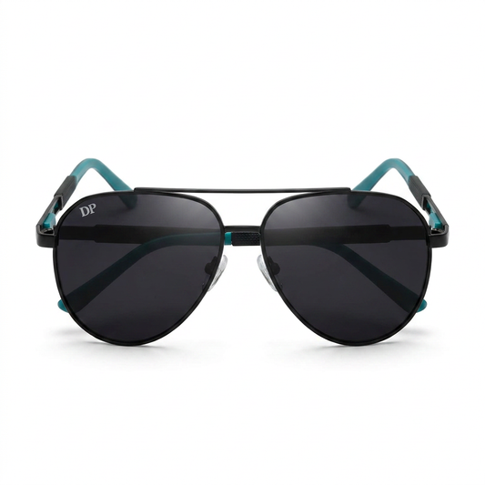 DP Classic Aviator Sunglasses | Black Lens