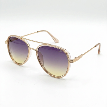 Double-Bridge Round Aviator