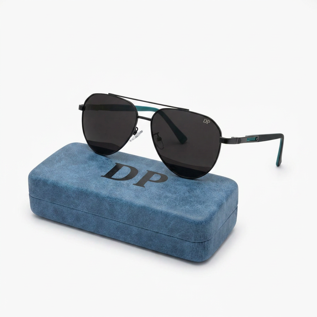 DP Classic Aviator Sunglasses | Black Lens