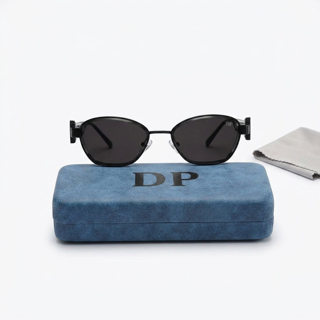 Urban Geo - Dark Jet Black Angular — Unisex Sunglasses