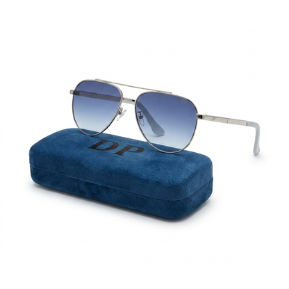 DP Dada Dot Com | Aviator Sunglasses – Blue Gradient Lens