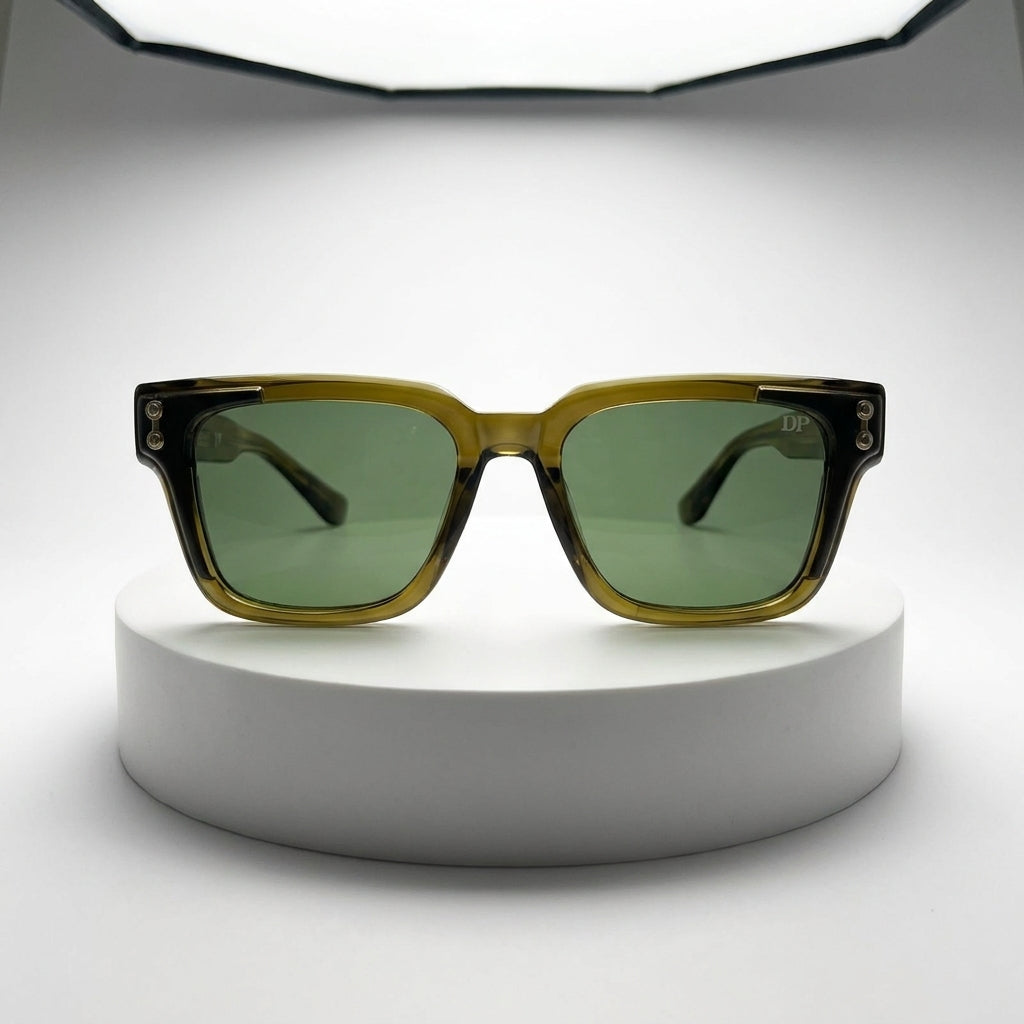 DP Dada Dot Com Stylish Green Lens Square Sunglasses | Premium Fashion Eyewear